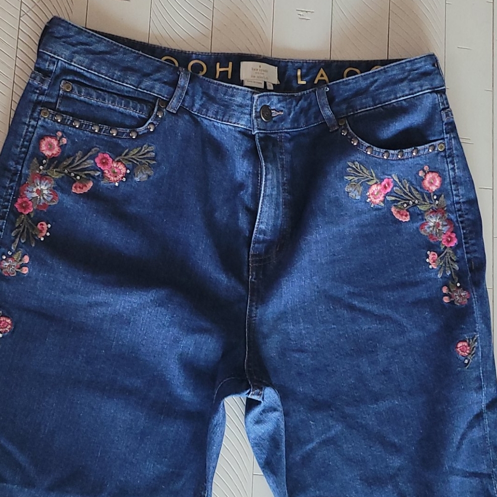 KATE SPADE Broome Street Ditsy Embroideree Denim